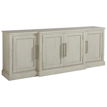 Entertainment Console with Glass or Wood Doors